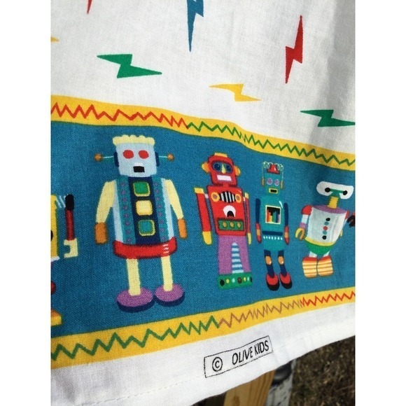 Homemade girl’s robot apron play art paint cook dress up lightning robotics - Picture 5 of 8